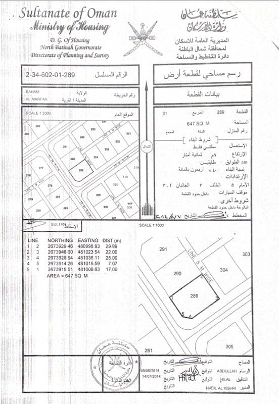 أرض سكنية للبيع في صحم، الباطنة أرض سكنية للبيع في صحم، الباطنة