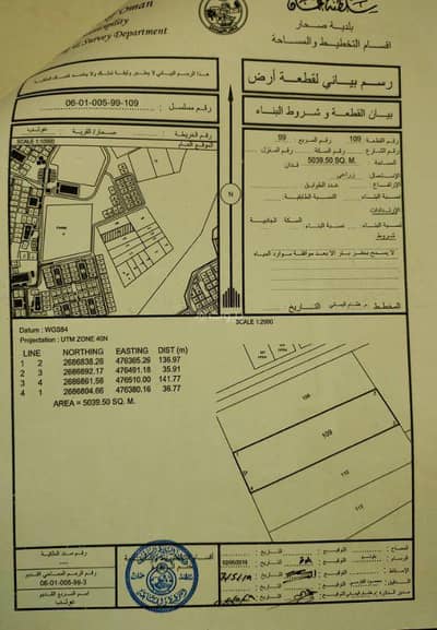Residential Land for Sale in Sohar, Al Batinah - Residential Land For Sale in Sohar, Al Batinah