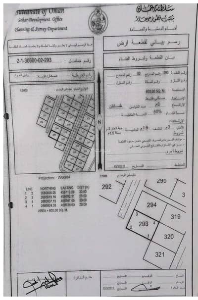 ارض سكنية  للبيع في صحار، الباطنة - أرض سكنية للبيع في صحار، الباطنة