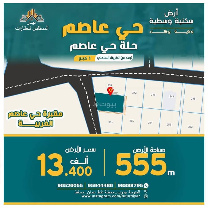 أرض سكنية للبيع في باركا، الباطنة أرض سكنية للبيع في باركا، الباطنة