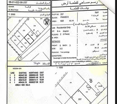 Residential Land for Sale in Sohar, Al Batinah - Residential Land for Sale in Sohar, Al Batinah