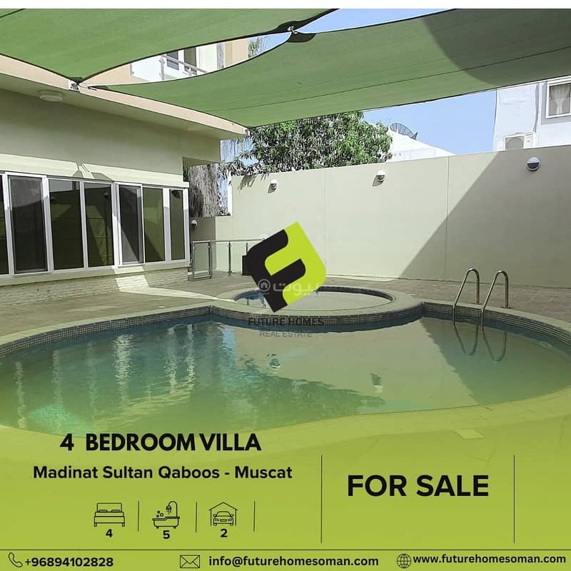 4 Bedrooms Villa For Sale in Madinat As Sultan Qaboos, Muscat