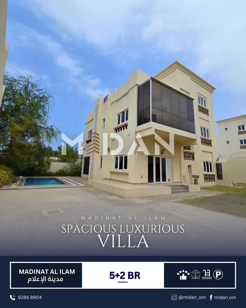 5 Bedroom Villa For Rent Madinat As Sultan Qaboos, Muscat
