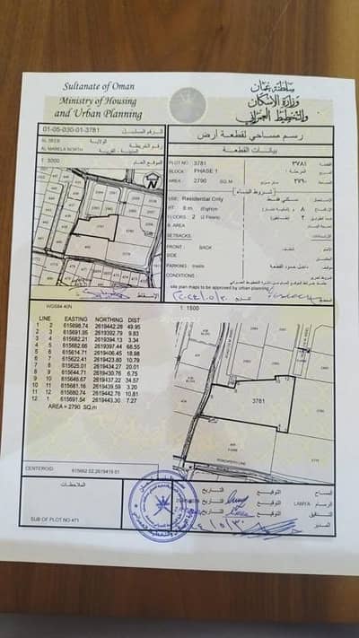 Residential Land for Sale in Al Seeb, Muscat - Residential Land For Sale in Al Seeb, Muscat