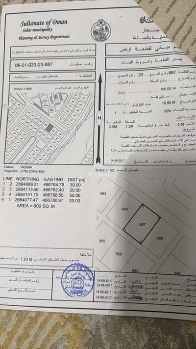 Residential Land for Sale in Sohar, Al Batinah - Residential Land For Sale in Sohar, Al Batinah