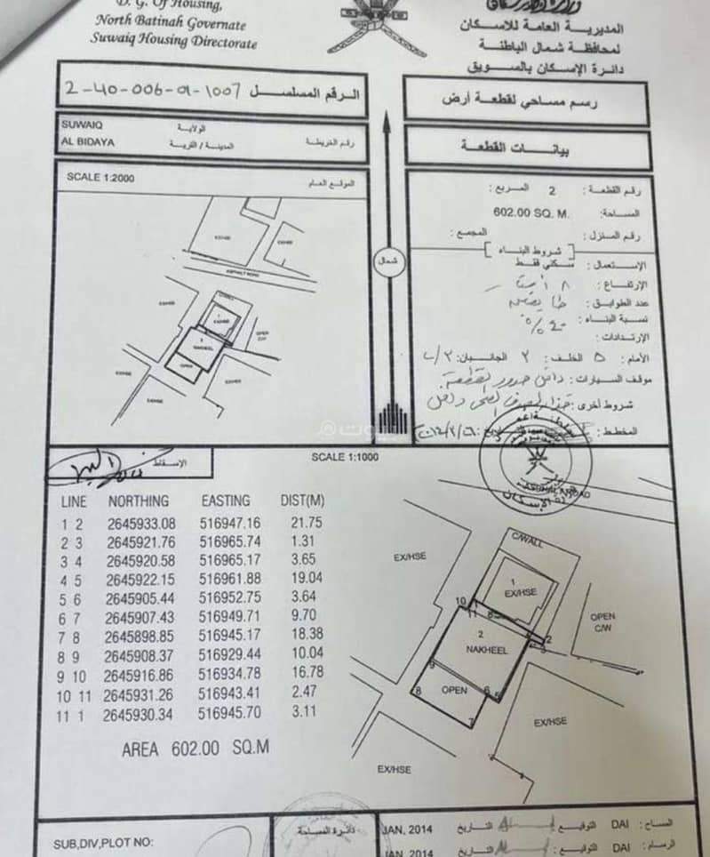 Residential Land For Sale in Suwaiq, Al Batinah