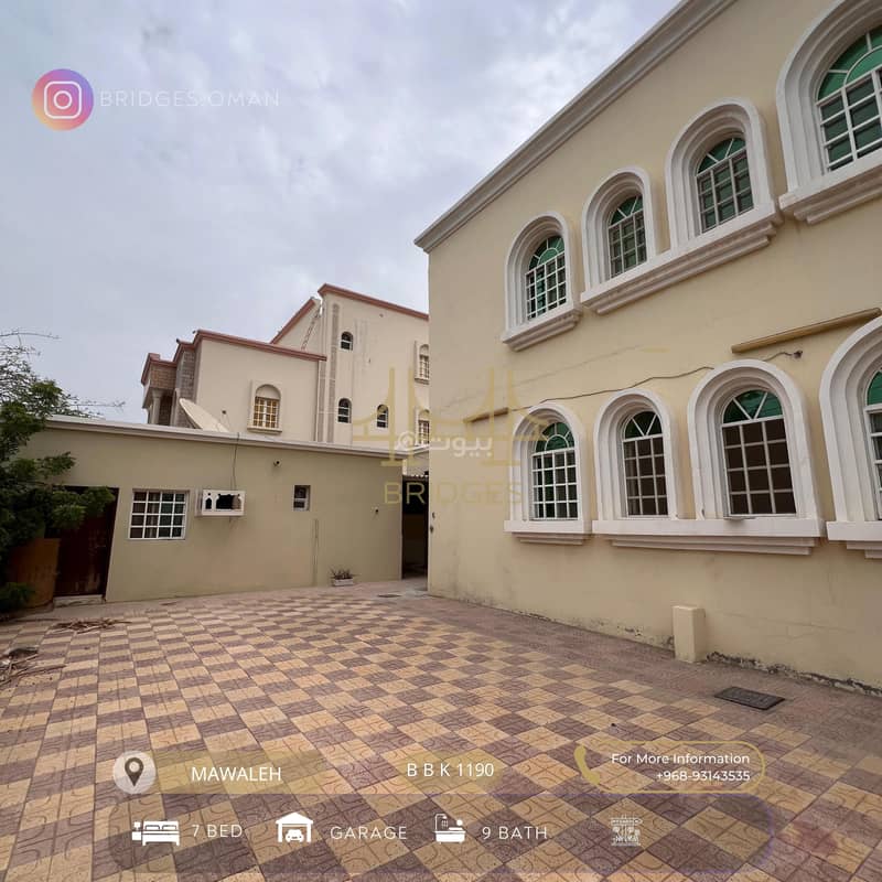 7 Bedrooms Villa For Rent Al Mawaleh, Muscat