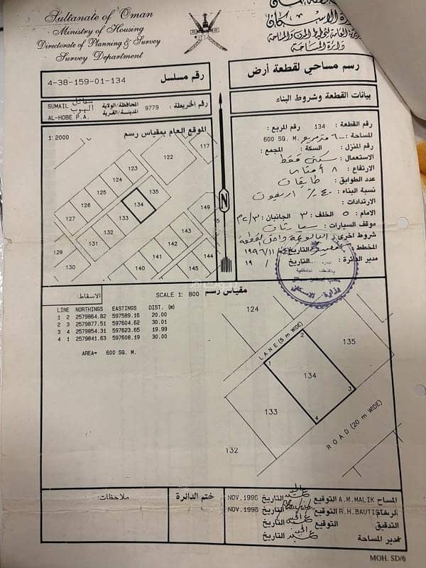 أرض سكنية للبيع في سمال، الداخلية