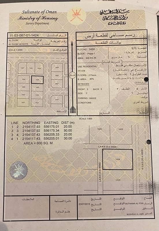 Residential Land For Sale in Al Duqum, Al Wusta