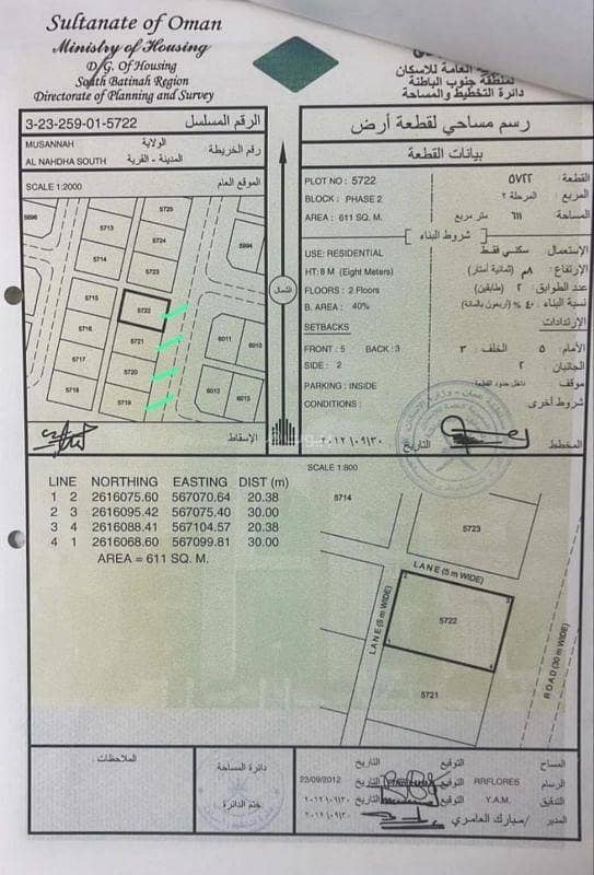 أرض سكنية للبيع في المسنى، الباطنة أرض سكنية للبيع في المسنى، الباطنة