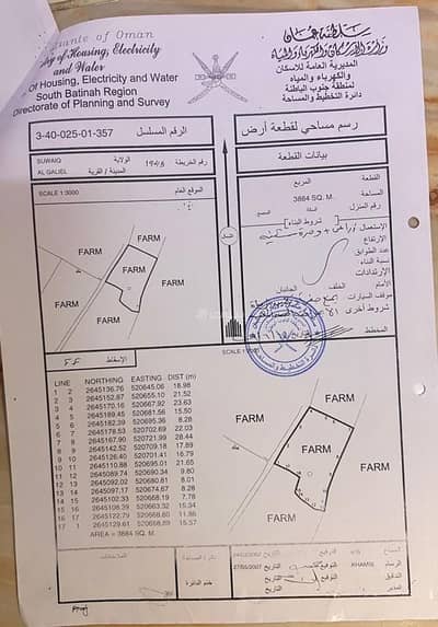 ارض سكنية  للبيع في السويق، الباطنة - أرض سكنية للبيع في السويق، الباطنة