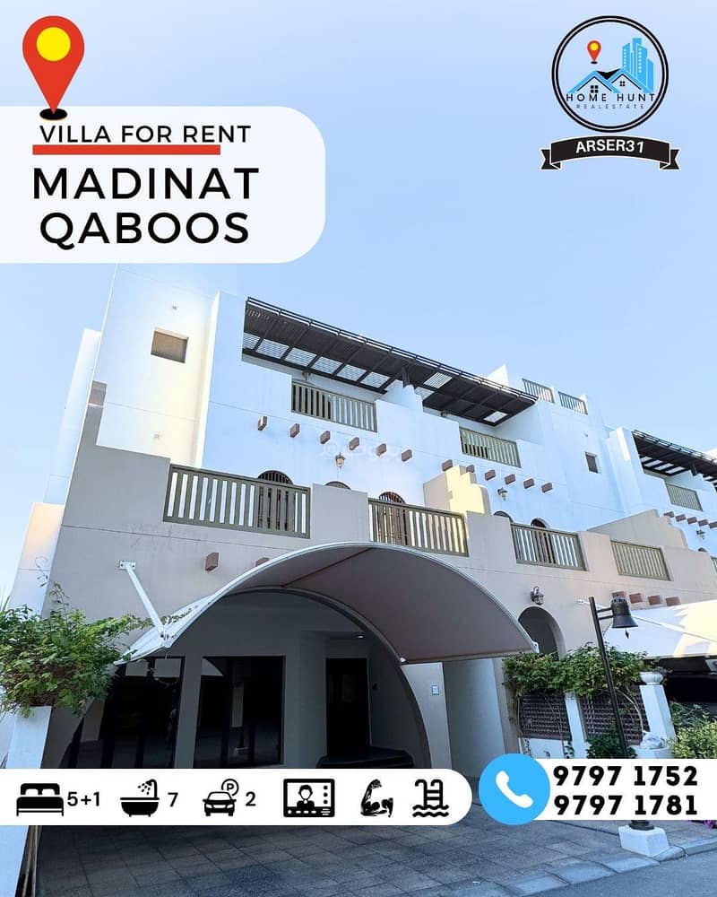 6 Bedrooms Villa For Rent Madinat As Sultan Qaboos, Muscat