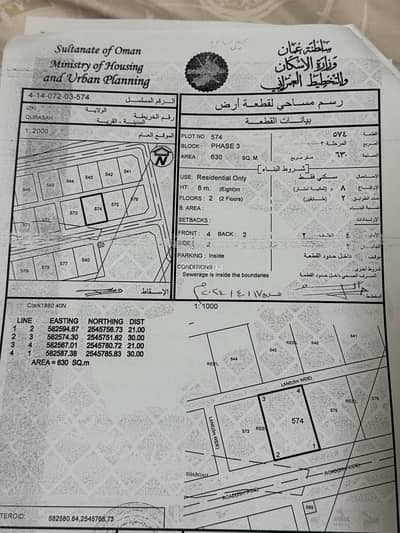 ارض سكنية  للبيع في ازكي، الداخلية - أرض سكنية للبيع في إزكي، الداخلية
