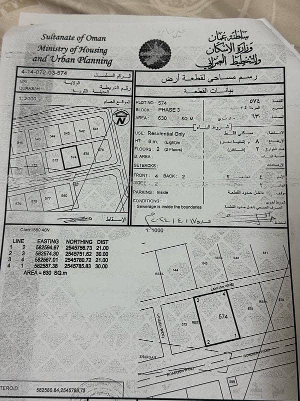 أرض سكنية للبيع في إزكي، الداخلية أرض سكنية للبيع في إزكي، الداخلية