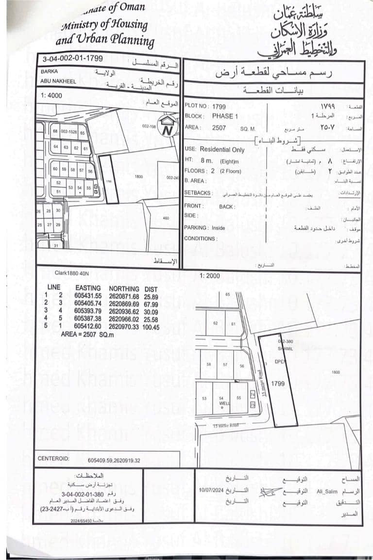 أرض سكنية للبيع في بركة، الباطنة أرض سكنية للبيع في بركة، الباطنة