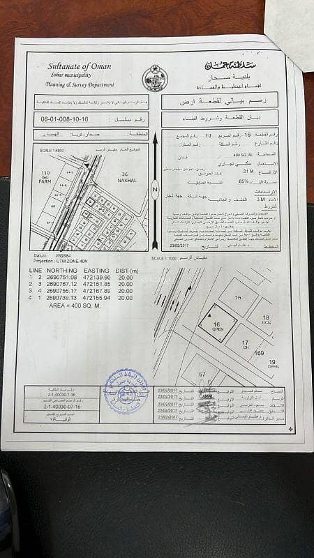 أرض سكنية للبيع في صحار، الباطنة أرض سكنية للبيع في صحار، الباطنة