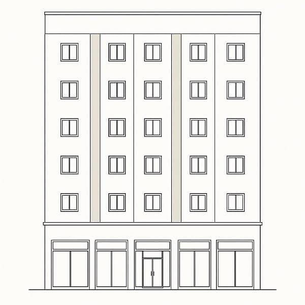 مبنى تجاري للبيع في المعابل، مسقط مبنى تجاري للبيع في المعابل، مسقط