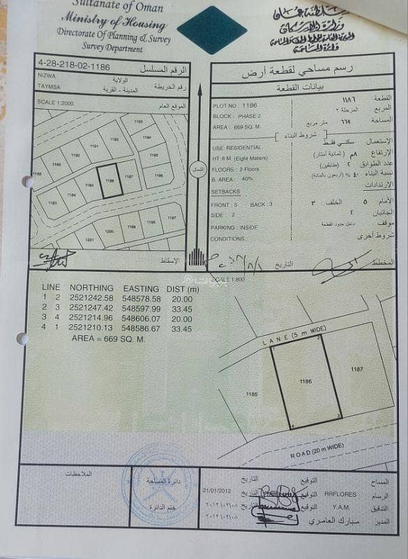 أرض سكنية للبيع في نزو، الداخلية أرض سكنية للبيع في نزو، الداخلية