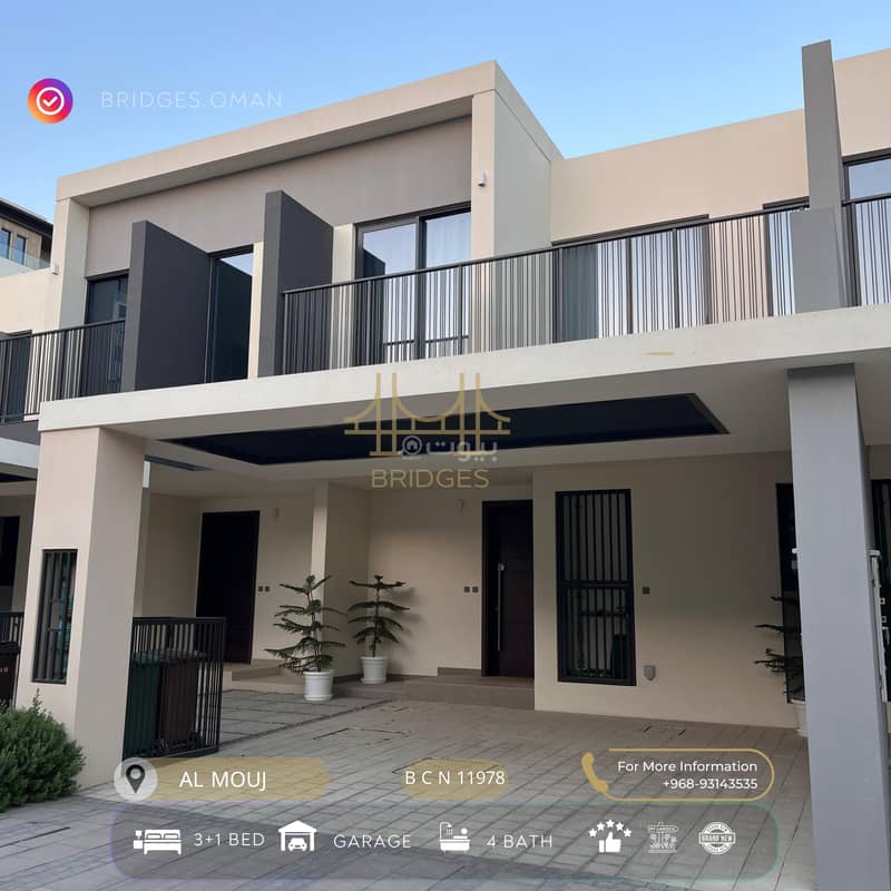 4 Bedrooms Villa For Rent The Wave (Almouj) Muscat