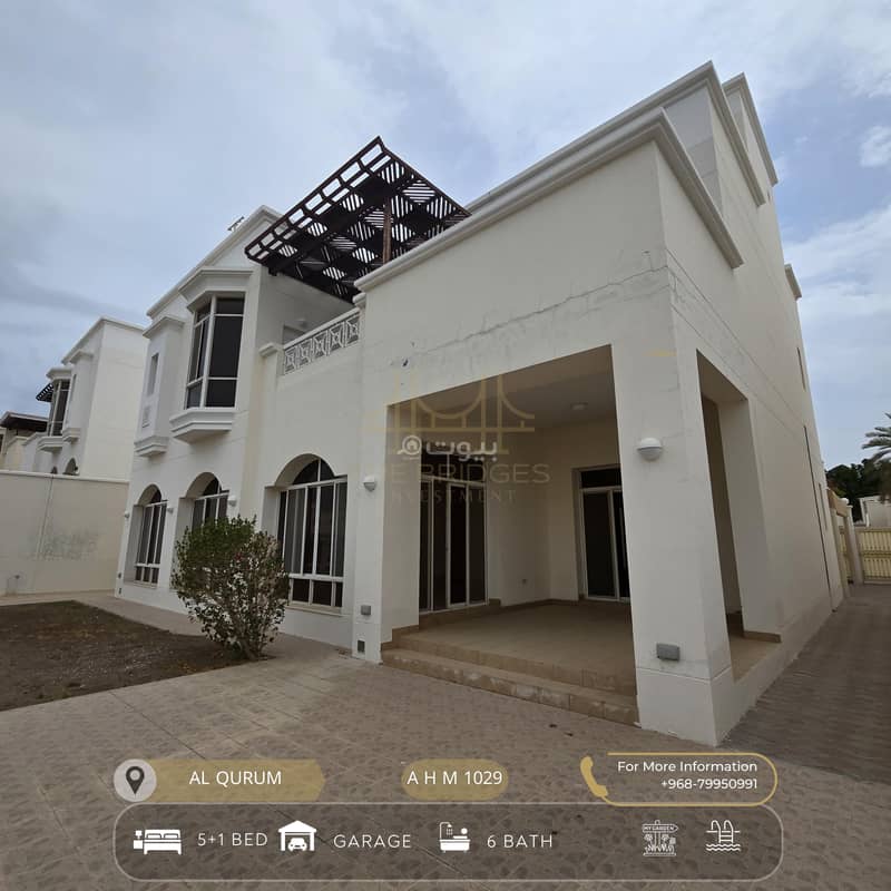 6 Bedrooms Villa For Rent in Qurum, Muscat