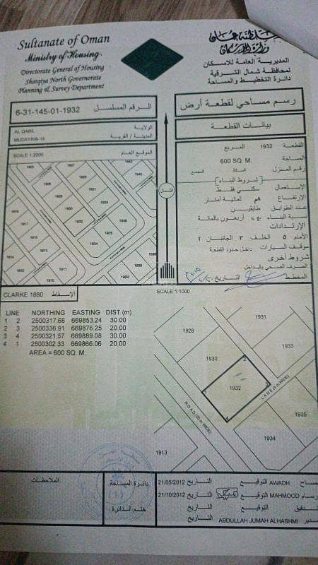 أرض سكنية للبيع في القابل، الشرقية
