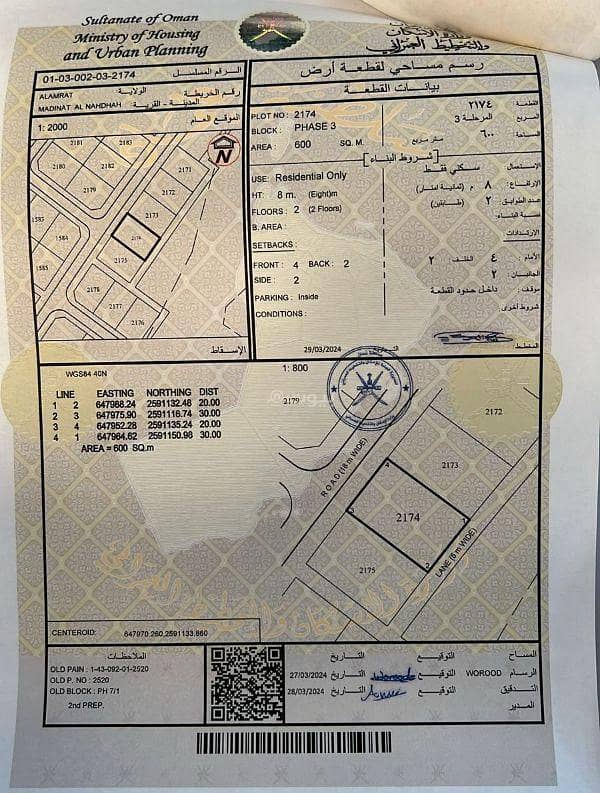 أرض سكنية للبيع في العامرات، مسقط أرض سكنية للبيع في العامرات، مسقط