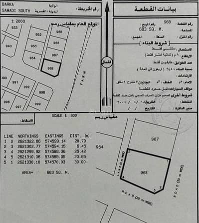 ارض سكنية  للبيع في بركاء، الباطنة - أرض سكنية للبيع في بركاء، الباطنة