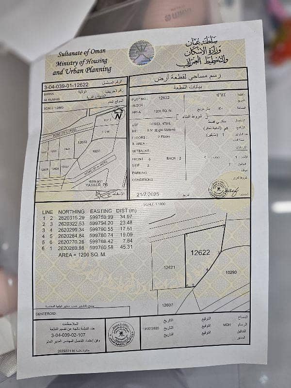 أرض سكنية للبيع في بركة، الباطنة