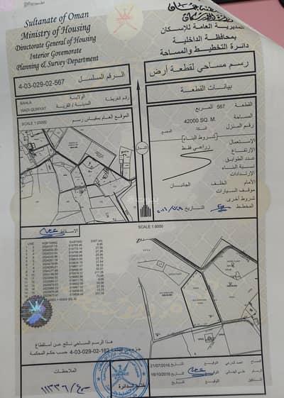 Residential Land for Sale in Bahla, Al Dakhiliya - Residential Land For Sale in Bahla, Al Dakhiliya