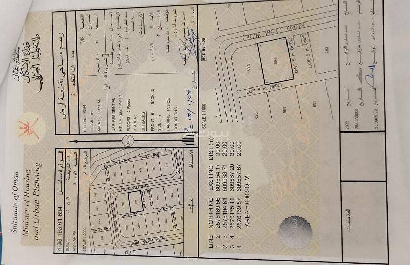 أرض سكنية للبيع في سمائل، الداخلية أرض سكنية للبيع في سمائل، الداخلية