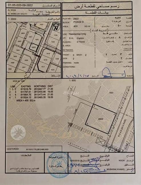 أرض سكنية للبيع في المعابل، مسقط