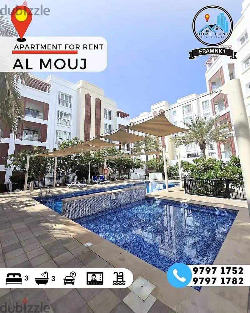3 Bedrooms Apartment For Rent The Wave (Almouj) Muscat