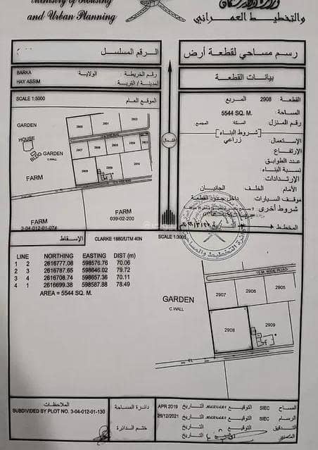 أرض سكنية للبيع في باركا، الباطنة