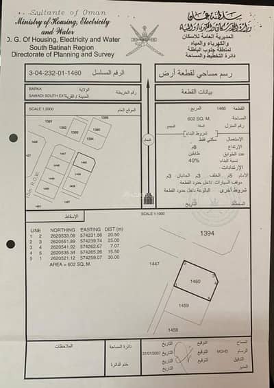 ارض سكنية  للبيع في بركاء، الباطنة - أرض سكنية للبيع في بركاء، الباطنة