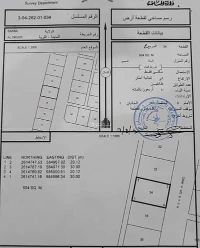 Residential Land for Sale in Barka, Al Batinah - Residential Land For Sale in Barka, Al Batinah