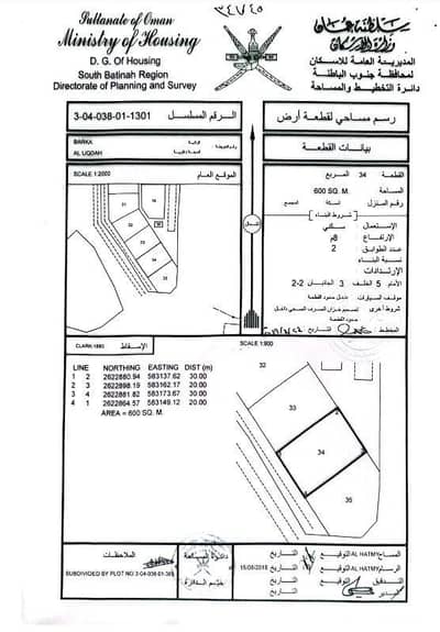 Residential Land for Sale in Barka, Al Batinah - Residential Land For Sale in Barka, Al Batinah