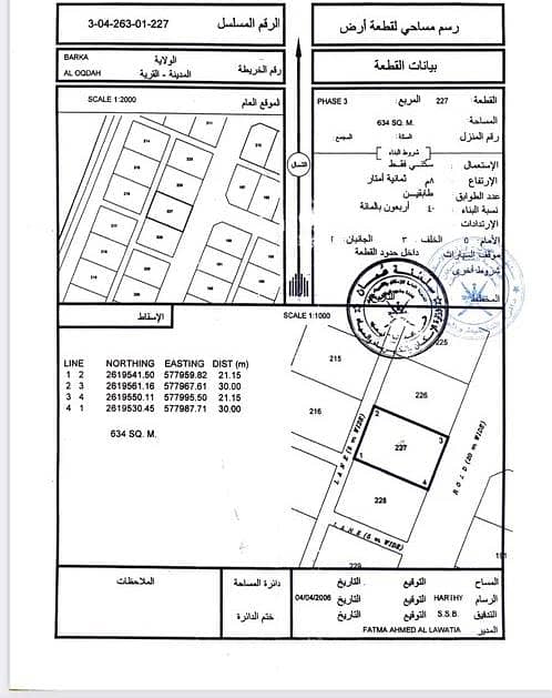 أرض سكنية للبيع في بركا، الباطنة