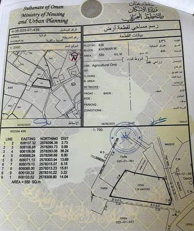 ارض سكنية  للبيع في سمائل، الداخلية - أرض سكنية للبيع في سُمَيْل، الداخلية