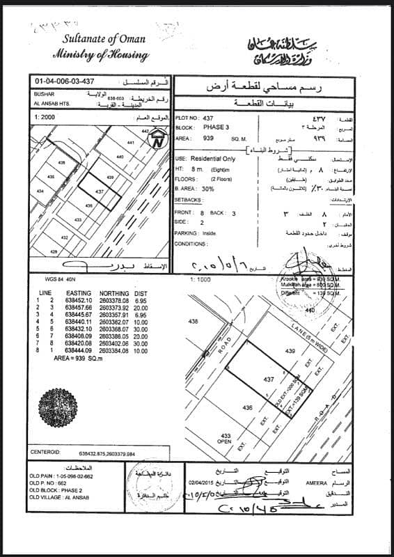 أرض سكنية للبيع في النساب، مسقط أرض سكنية للبيع في النساب، مسقط