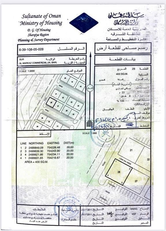 Residential Land For Sale in Sur, Al Sharqiya