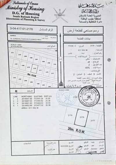 ارض سكنية  للبيع في بركاء، الباطنة - أرض سكنية للبيع في بركاء، الباطنة