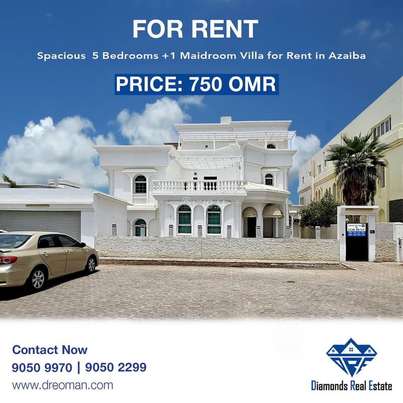 5 Bedrooms Villa For Rent Azaiba Muscat