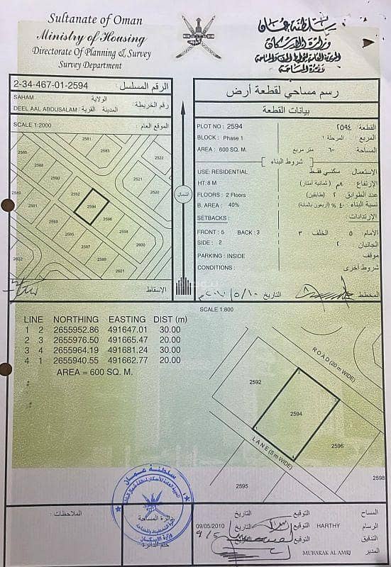 أرض سكنية للبيع في صحار، الباطنة أرض سكنية للبيع في صحار، الباطنة