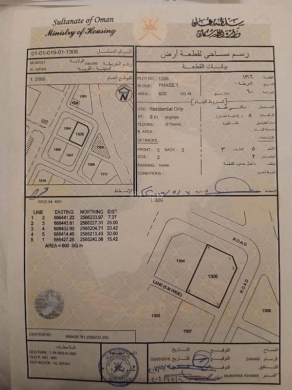 أرض سكنية للبيع في السيفة، مسقط