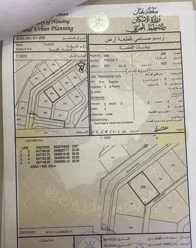 ارض سكنية  للبيع في نزوى، الداخلية - أرض سكنية للبيع في نزوى، الداخلية