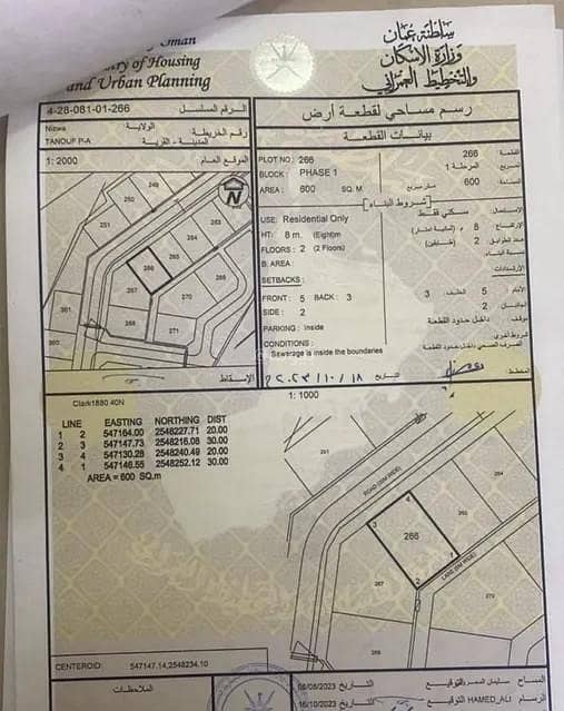 أرض سكنية للبيع في نزوى، الداخلية أرض سكنية للبيع في نزوى، الداخلية