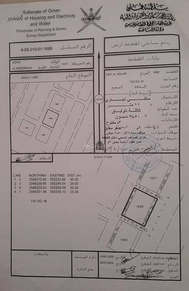 ارض سكنية  للبيع في نزوى، الداخلية - أرض سكنية للبيع في نزوى، الداخلية
