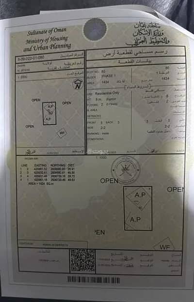 ارض سكنية  للبيع في ضنك، الظاهرة - أرض سكنية للبيع في الدحك، الظاهرة