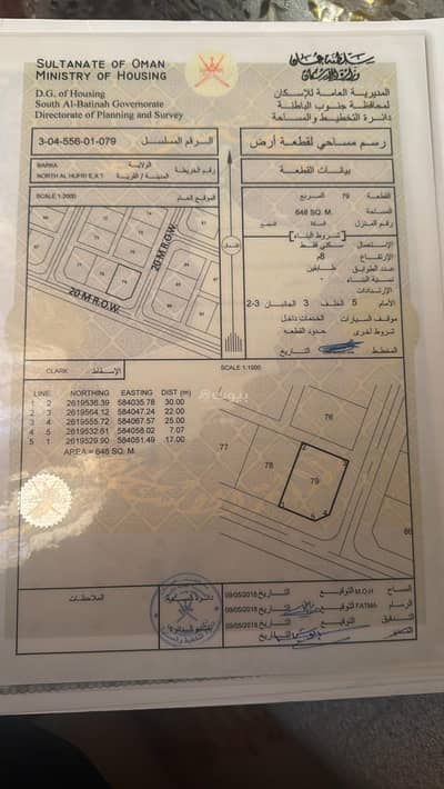 ارض سكنية  للبيع في مسقط - أخرى، مسقط - أرض سكنية للبيع في مسقط - أخرى، مسقط