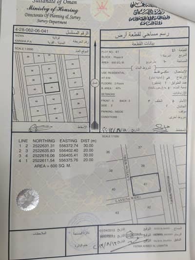 ارض سكنية  للبيع في نزوى، الداخلية - أرض سكنية للبيع في نizwa، الداخلية